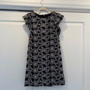 Ann Taylor Black and White Floral Lace Mini Dress